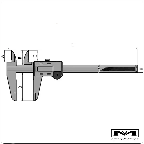 مشخصات فنی کولیس دیجیتال 10-502-500 MITUTOYO