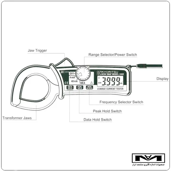 مشخصات فنی کلمپ نشتی جریان KYORITSU KEW2432