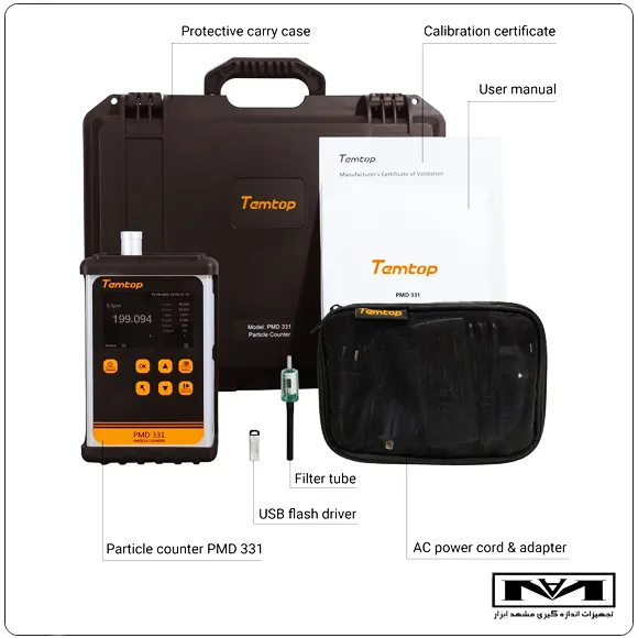 مشخصات فنی غبار سنج TEMTOP PMD331