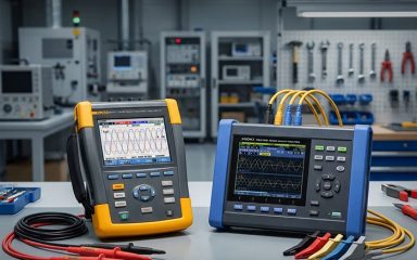 مقایسه پاورآنالایزر فلوک و هیوکی برای ممیزی کیفیت توان صنعتی و عیب‌یابی شبکه برق