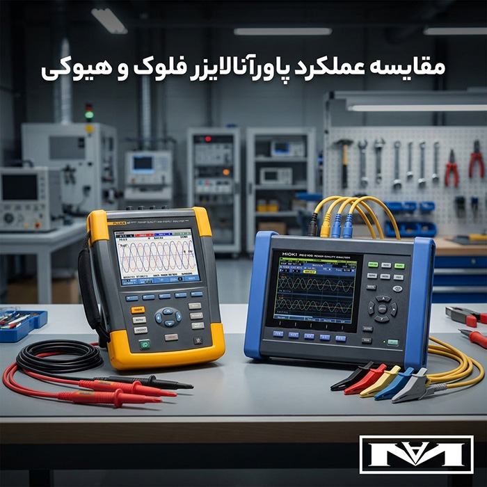 مقایسه پاورآنالایزر فلوک و هیوکی برای ممیزی کیفیت توان صنعتی و عیبیابی شبکه برق